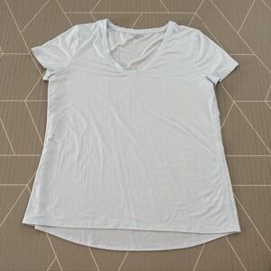 Athleta Short Sleeve Tee Size XL Light‎ Blue V-neck Classic Tee